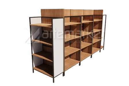 Gôndola Industrial Metal Fundo Alto