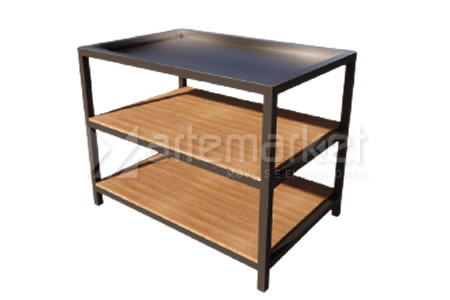 Mesa Expositora Aço